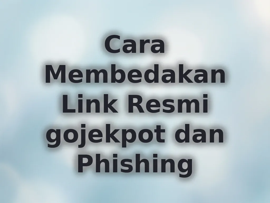 Cara Membedakan Link Resmi gojekpot dan Phishing